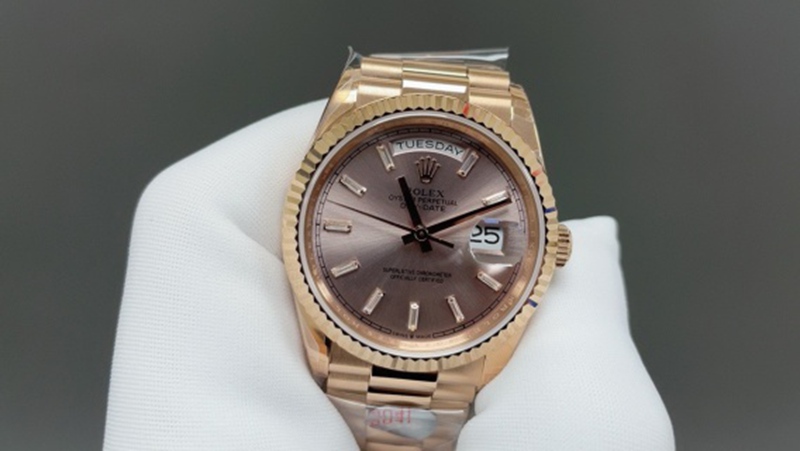 Best Edition with Automatic Movement Rolex Weekly Calendar 36mm Steel Belt Grey Watch